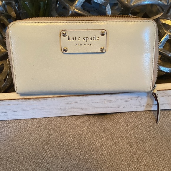 Pre owned Kate Spade Continental beige Wallet Leather - Picture 11 of 11